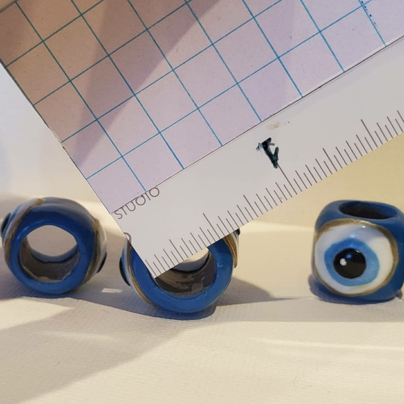 Single Dreadlock Bead "I See You" Evil Eye - Picture 4 of 5